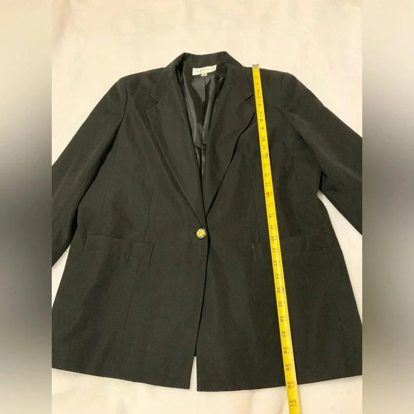 Dumas Women's Blazer Jacket Casual Work Black Button Pockets Size 14 - Picture 8 of 10